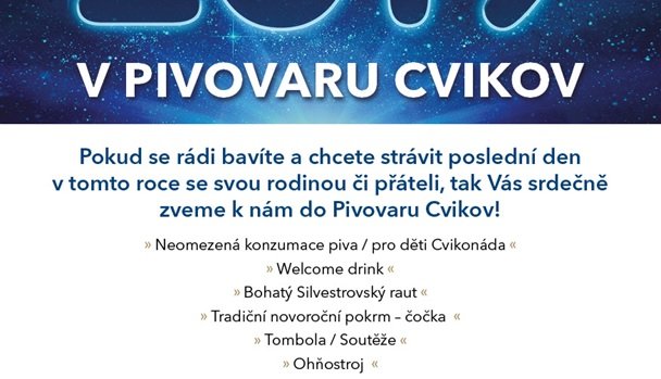 Silvestr 2019 v Pivovaru Cvikov!